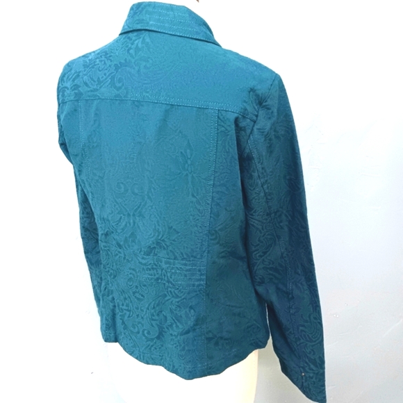 2 NWT Coldwater Creek cotton textured jacquard jackets. Size 6. - Picture 10 of 14